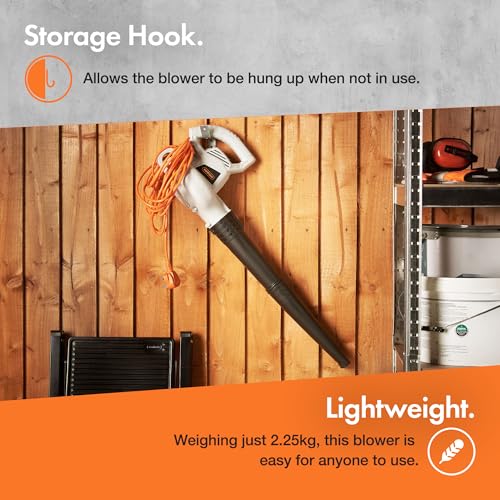 VonHaus Leaf Blower Corded 3000W – 8m Cable, Detachable Chute, 2 Speeds - Image 5