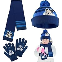 UKMICNVXSU Conjunto Gorro y Bufanda Niño, 3 in 1 Set Guantes