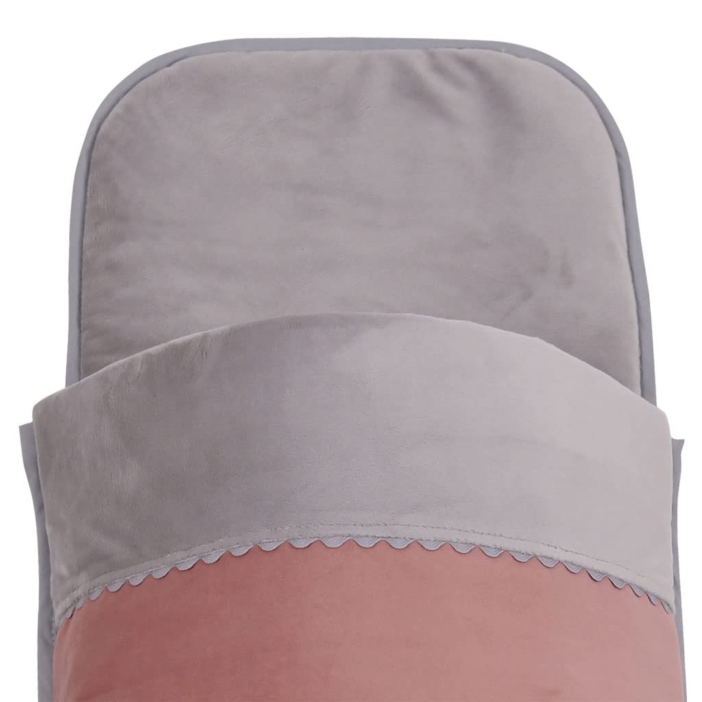Saco Capazo Bebé Invierno Universal ALPES ROSA. Polar Gris - Relleno extraíble - Medidas 77x34