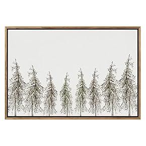 SIGNWIN Framed Canvas Print Wall Art Brown Forest...