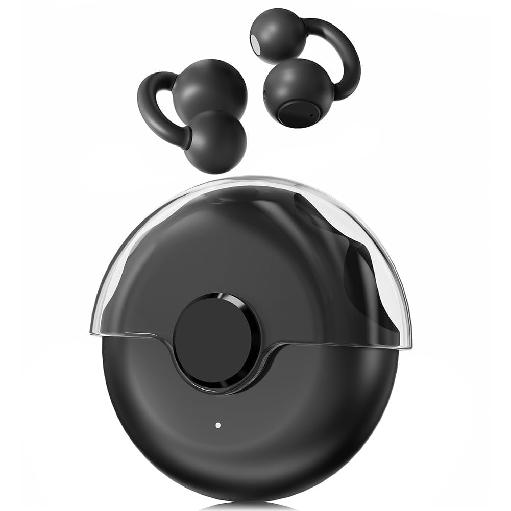 Caijin Cuffie Bluetooth Open-Ear, Auricolari Sport con Clip Aperta, Bluetooth 5.4, Autonomia di 48 Ore, Leggeri e Portatili, Ricarica Rapida USB-C, Ideali per Sport, Viaggi e Lavoro, Nero