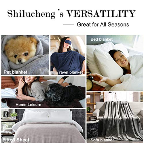 image for Shilucheng Luxury Fleece Blanket Super Soft and Warm Fuzzy Plush Light