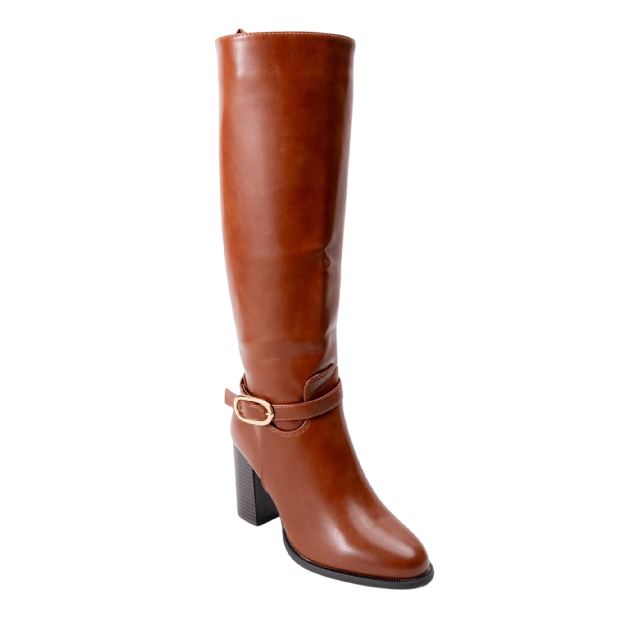 Amber Elegance - Women's Camel Knee High Boots |-picture-15
