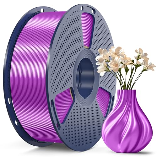 SUNLU Silk PLA+ Filament, Shiny Metallic Silk 3D Filament 1.75mm