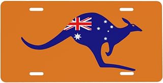 Australian Flag Kangaroo License Plate 6x12 Inches Aluminum Car License Plate Frames Car Auto Tag Metal License Plate Tag