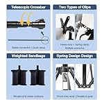 Kate Backdrop Stand Kit for Photography, 10x8.5ft(WxH) Adjustable Heavy Duty Photo Background Stand with 8 Clamps and 2 Sandbags, Back Drop Support System Stand for Backdrop Parties - Image 5