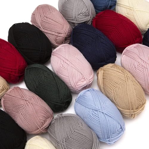 Image of ProKart Premium Woolen 4 Ply Hand Knitting Wool Yarn | Fine Weight Soft Yarn for Sweater, Scarf, Hat, Baby Cloth, Purse, Gift Bags & DIY Craft Accessories (Scotch Mist /Beige, 100gms x 1 Pack) - PRO30