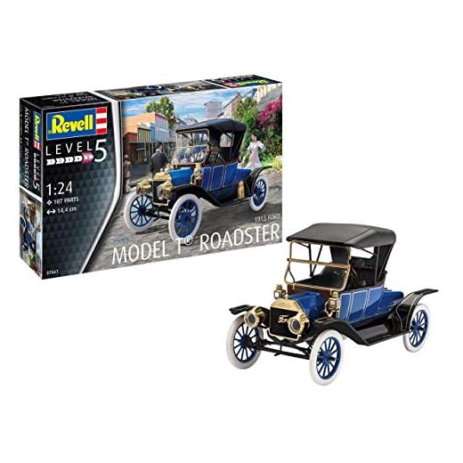 Revell-1913 T Roadster, Escala 1:24 Ford Kit de Modelos de plástico, Multicolor, 1/24 (Revell 07661 7661)