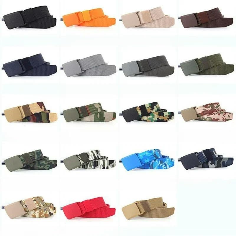 Women Automatic Buckle Camo Nylon Canvas Casual Athletic Belt For Outdoor Training Hiking Overalls Jeans4