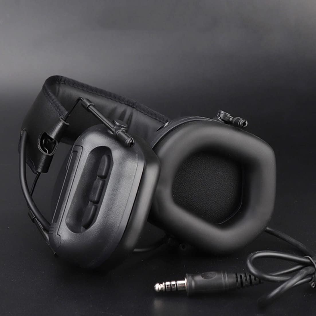 Orejeras electrónicas Reducción de Ruido Protectores auditivos Protección auditiva Auriculares antirruido con micrófono para Mujeres y Hombres Negro