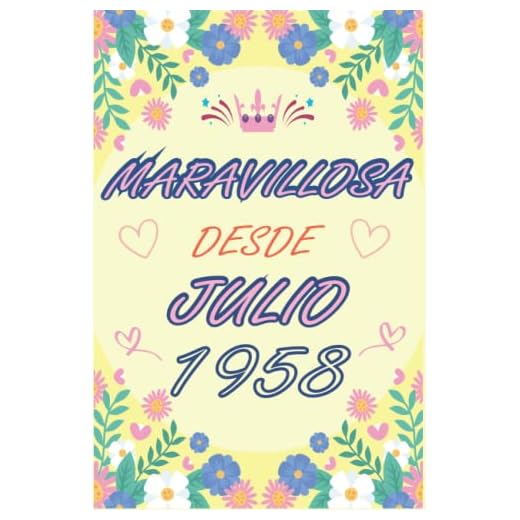 CUADERNO, MARAVILLOSA DESDE JULIO 1958: Regalo de 64 cumpleaños para mujeres y hombres, ideas de 64 cumpleaños... un cumpleaños... divertido, cuaderno ... regalo de 64 cumpleaños para él/ella.