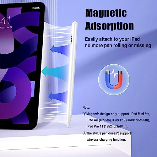 Image of JIMTAB Stylus Pen for iPad, Universal Fine Point iPad Stylus Pencil with Magnetic Adsorption Compatible with iPhone /iPad /Samsung /Android /Tablet & Other Touch Screens (Digital Power)