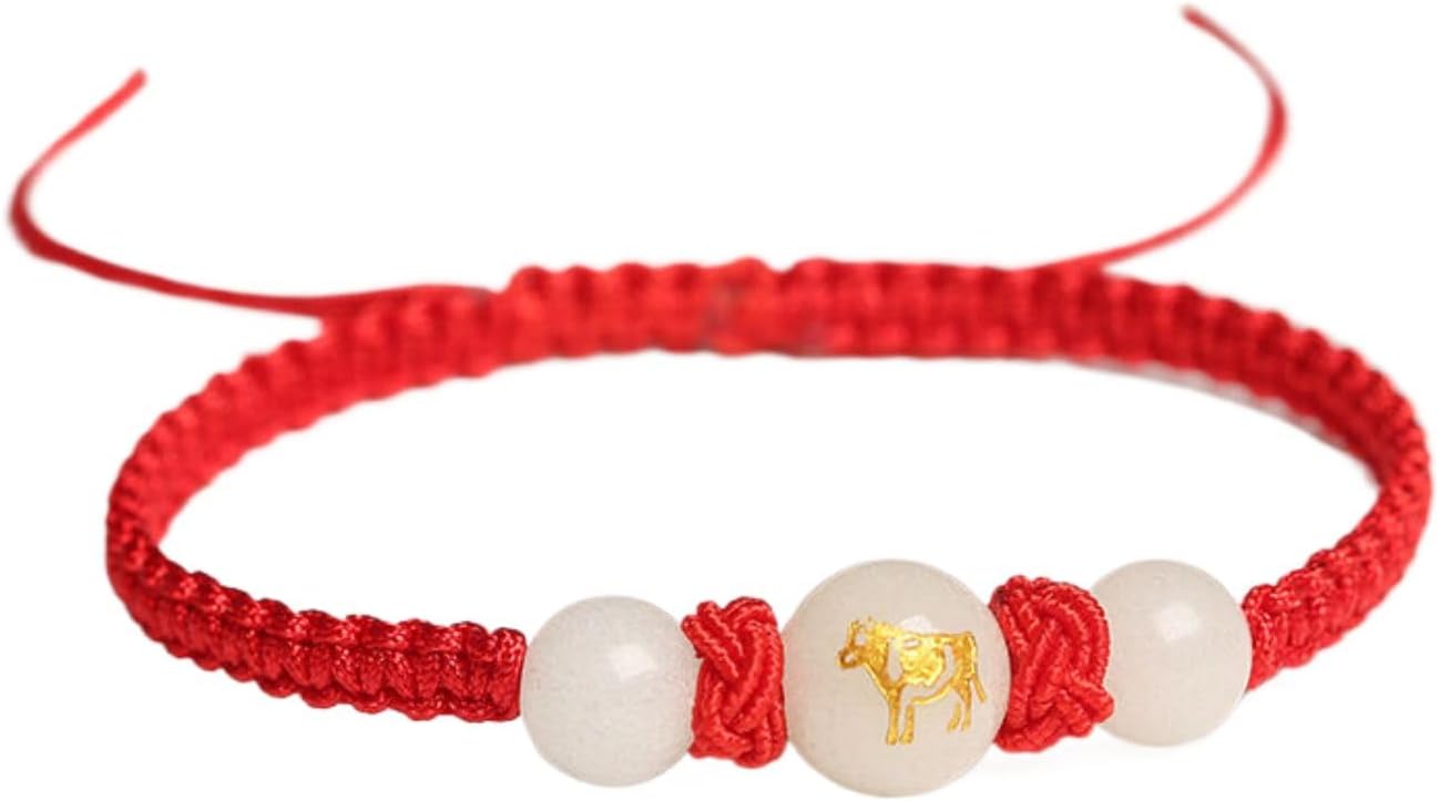 Fangool WW-09L748 十二生肖 Zodiac Bracelets for Women Men,Birthday Zodiac Gifts夜光红绳手链全绳本命年幸运男女发光夜光配饰编织