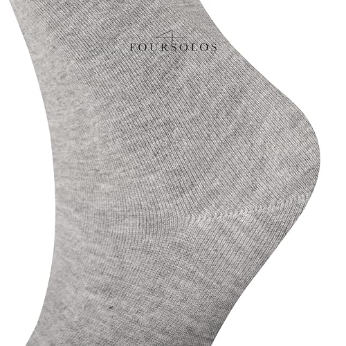 Image of Women's Bamboo Viscose Ankle Socks - 5-Pack Soft Breathable Lightweight Everyday Size 6-9, Black White and Gray