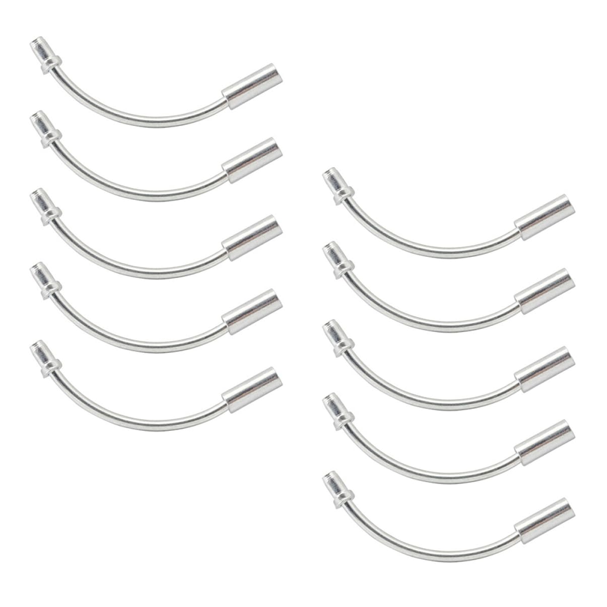 Parliky Elbow Hose Bike Cable Guide 20pcs Aluminum Elbow Bike Cable Ferrules for