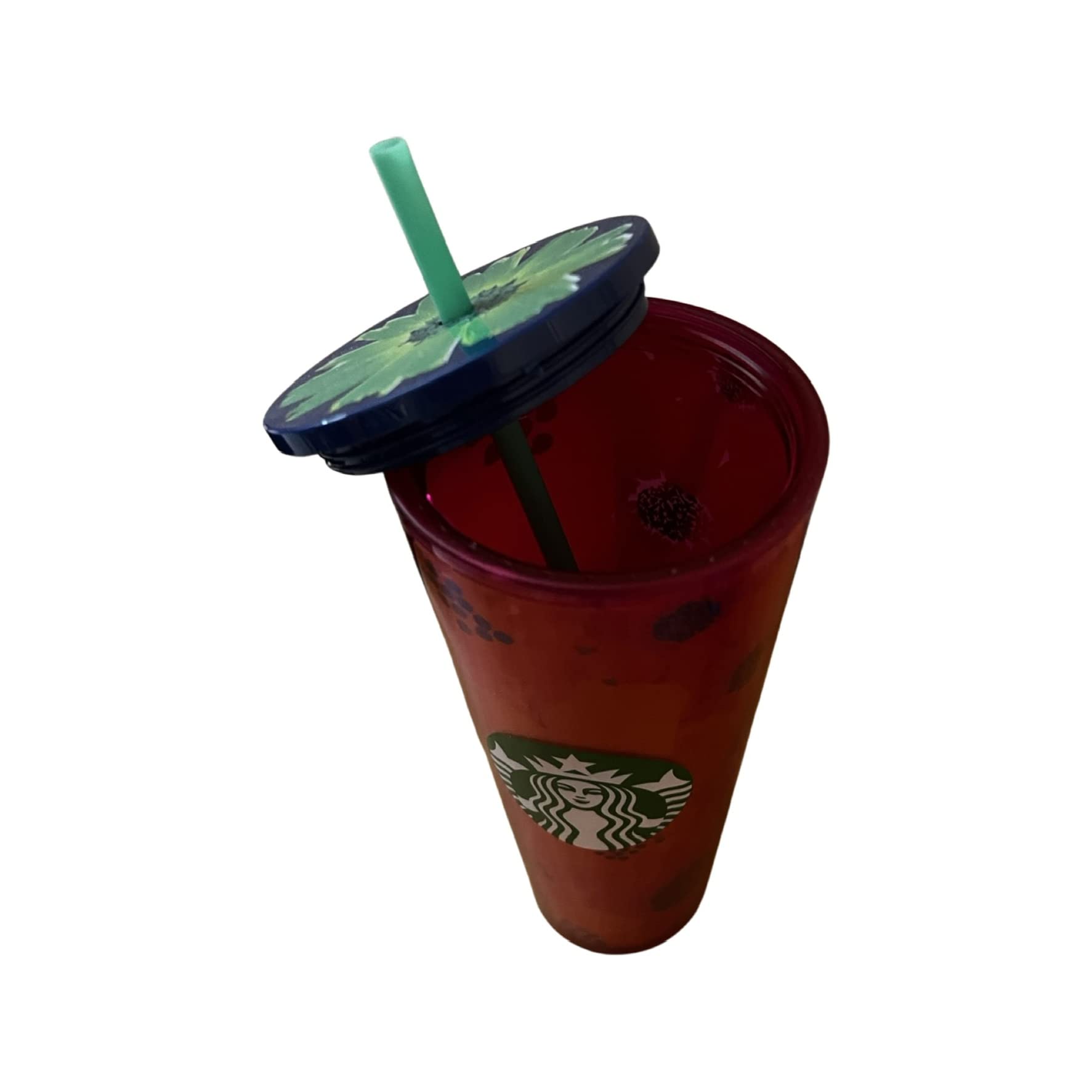 Amazon.com | Starbucks 2022 Summer Red Floral Acrylic 24 oz Venti Tumbler  with Blue Flowered Lid and Green Straw: Tumblers & Water Glasses