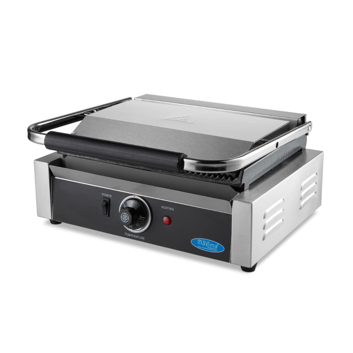 Maxima Gril de contact gastro – Rainuré – Plaque de cuisson simple – 33,5 cm