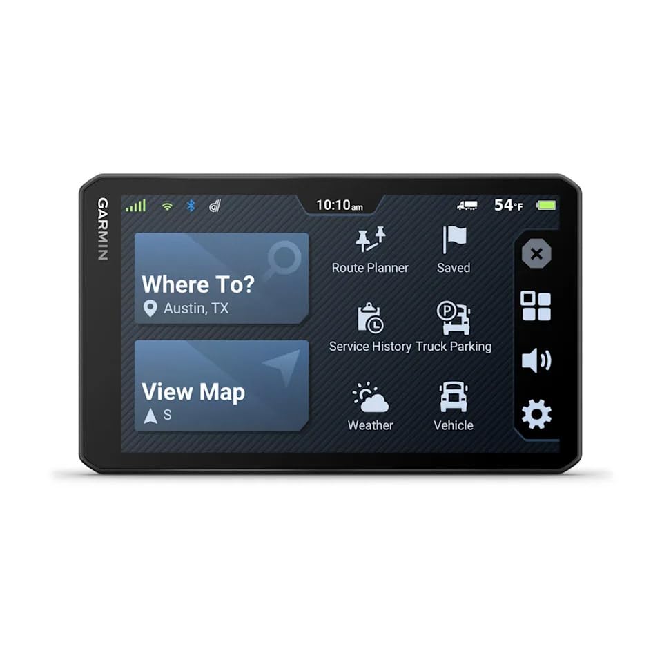 Image of Garmin Dezl OTR720 GPS Truck Navigator 7 inch Large Display Touchscreen, Commercial GPS Navigation for Semi-Truck Driver Bundle with 32GB SD Memory Card + LCD Cleaning Kit + More Accessories