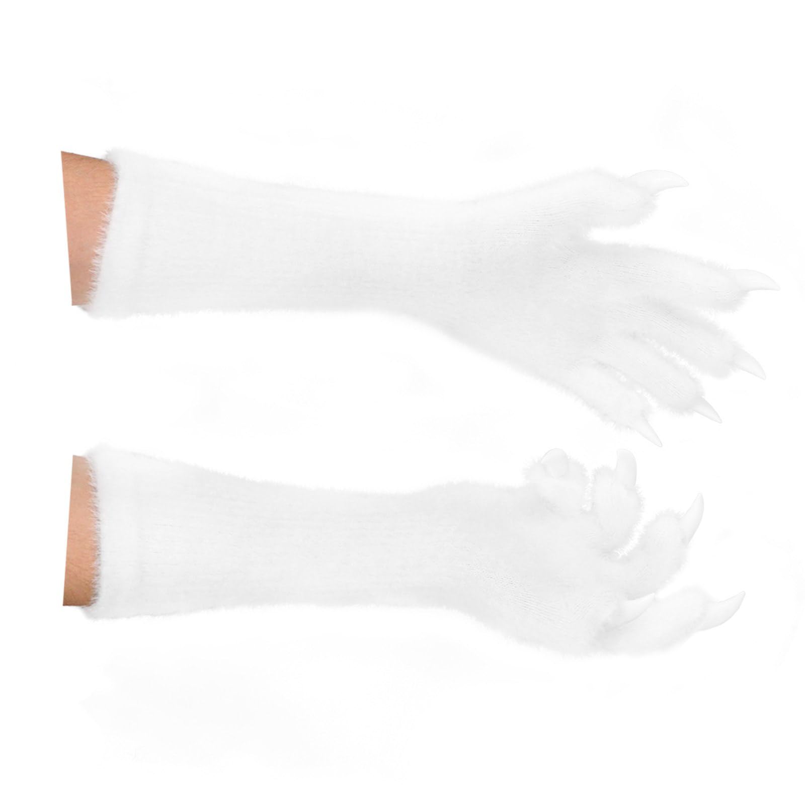Guantes de animales para disfraz de Halloween con garras largas de nailon flexible 7