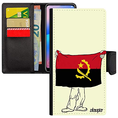 Coque iPhone 12 rabat portefeuille Angola imprimée en France