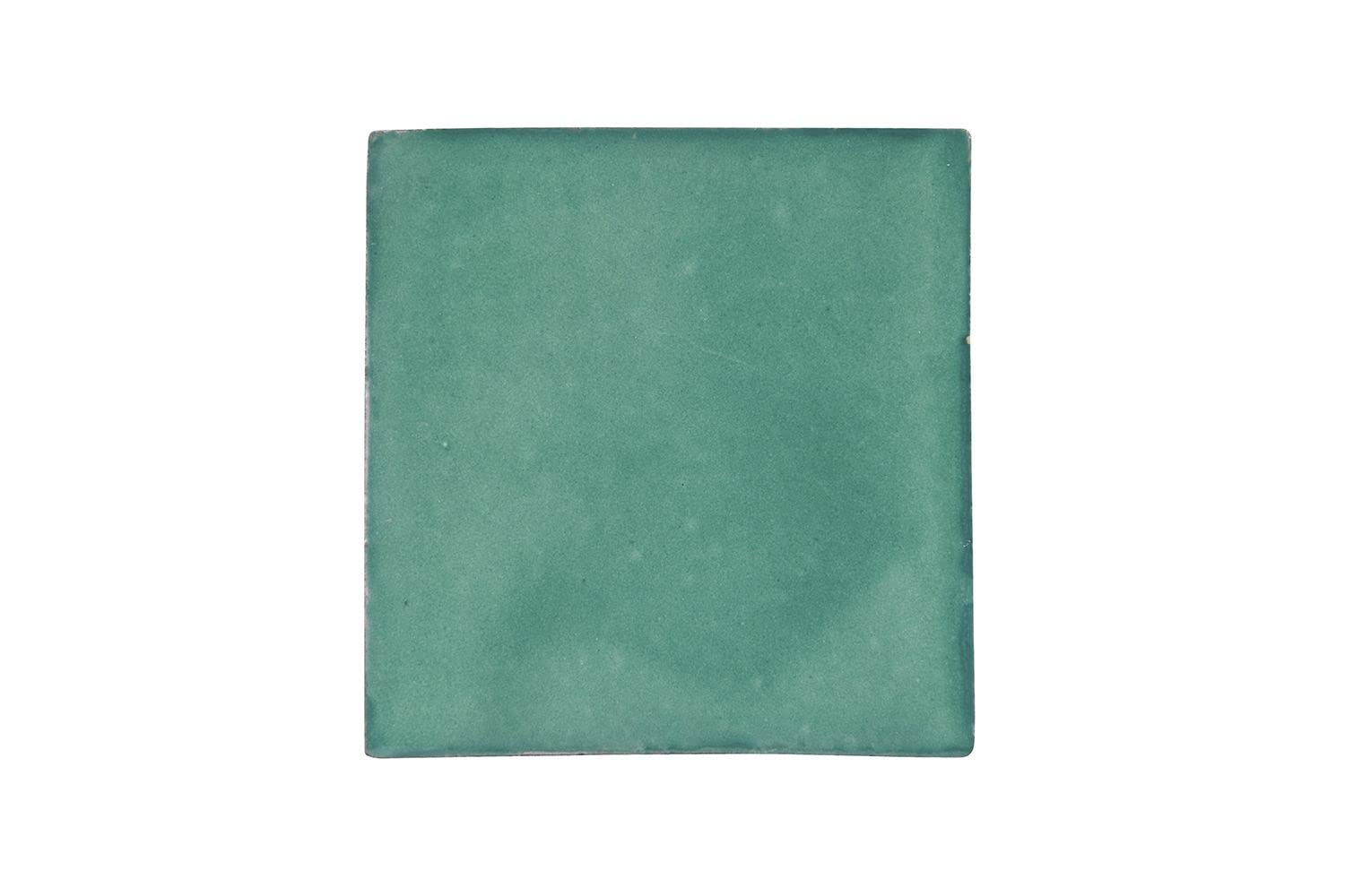 Cerames Azulejos verdes mexicanos monocolor Verde Cana Deslavado - azulejos de mosaico, azulejos ceramica monocromáticos para cocina | Un paquete de 90 baldosas aguamarina ceramica 10,5x10,5 cm