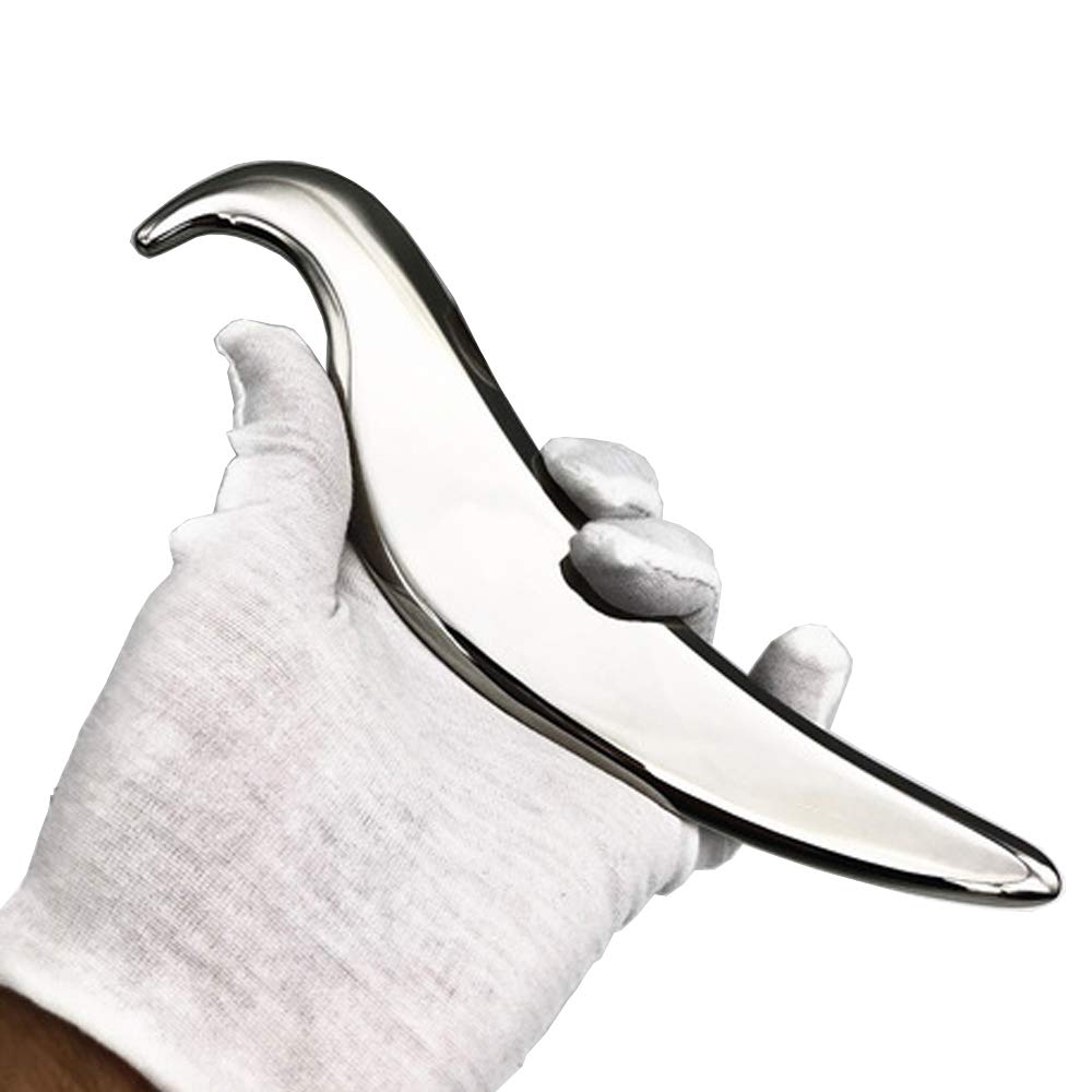 Zestaw Gua Sha, IASTM narzędzie Gua Sha, skrobak do mięśni ze stali nierdzewnej, zestaw 6 sztuk, do terapii tkanek miękkich i redukcji bólu mięśni ramion, nóg, pleców, ramion (7C szt.)