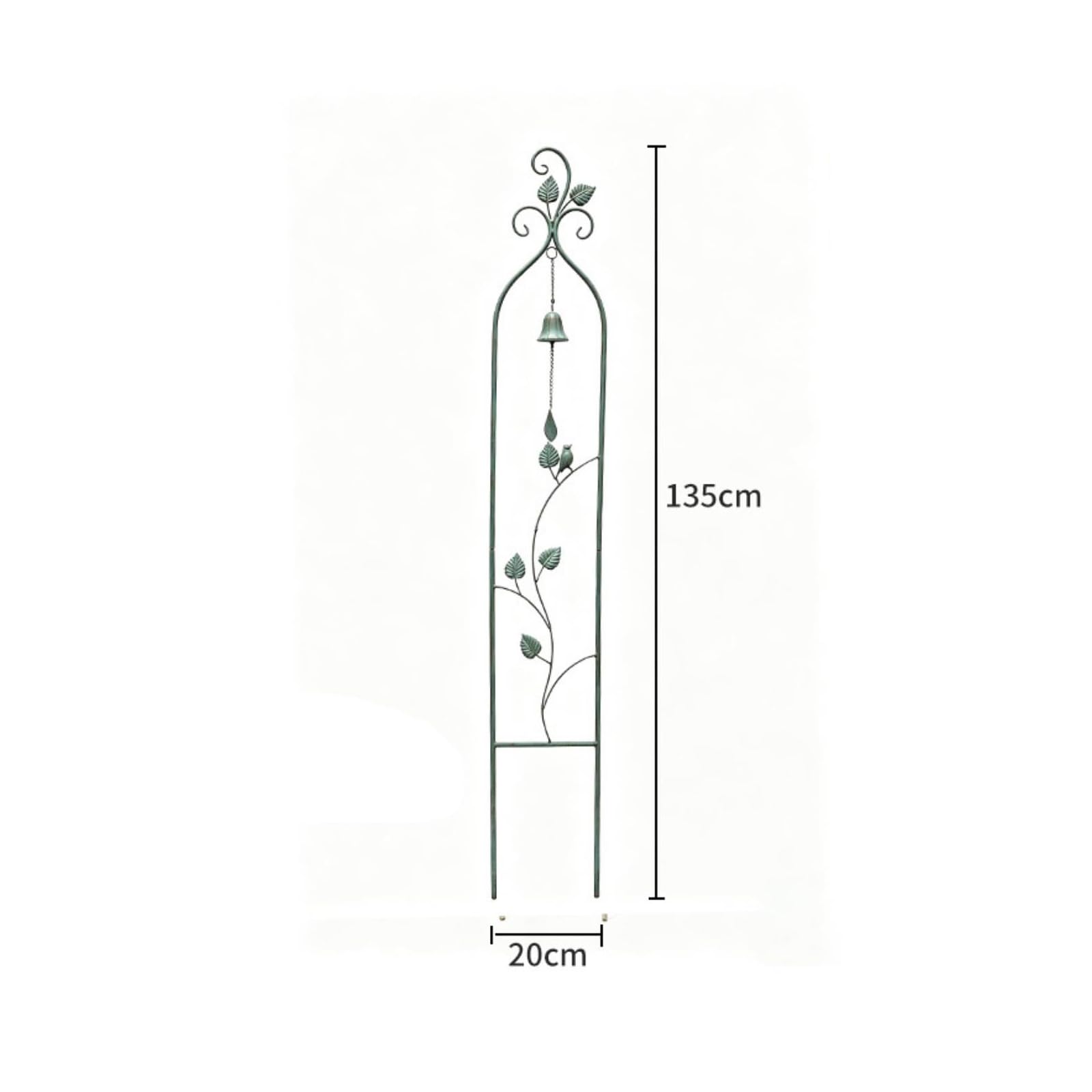 Rankgitter Schmal Spalier Antik Obelisk für Gartenliebhaber, Hobbygärtner, Garten, Balkon, Antik-Grün
