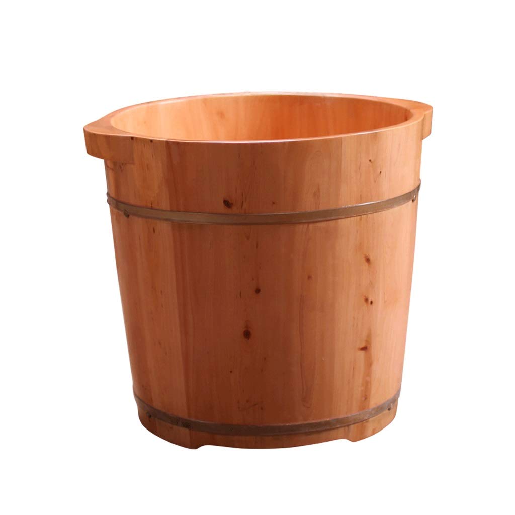 Wanna do stóp Drewniana wanna do stóp, Cedrowa beczka do kąpieli stóp, gospodarstwo domowe pogrubiona podwyższająca mycie stóp drewniana beczka, wanna z litego drewna z pokrywą stóp wanna drewniane