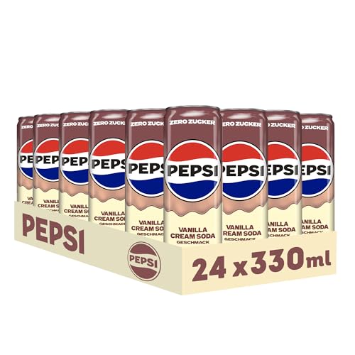 Pepsi Zero Zucker Vanilla Cream Soda Geschmack in der Dose, Einweg (24 x 0,33l) 2