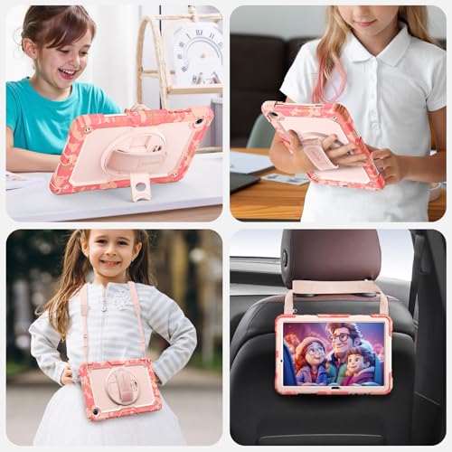Image of SEYMAC Kids Case for Samsung Galaxy Tab A11+ /A9+ Plus 11 inch, Multicolor Pink