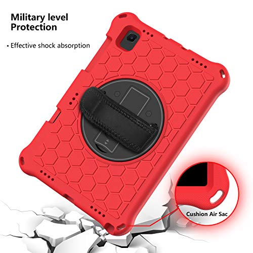 Boîtier rigide pour tablette Samsung S6 Lite 10.4 durable avec support rotatif