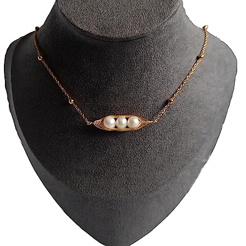 Collier gousse de haricot plaqué or pour sublimer votre style quotidien