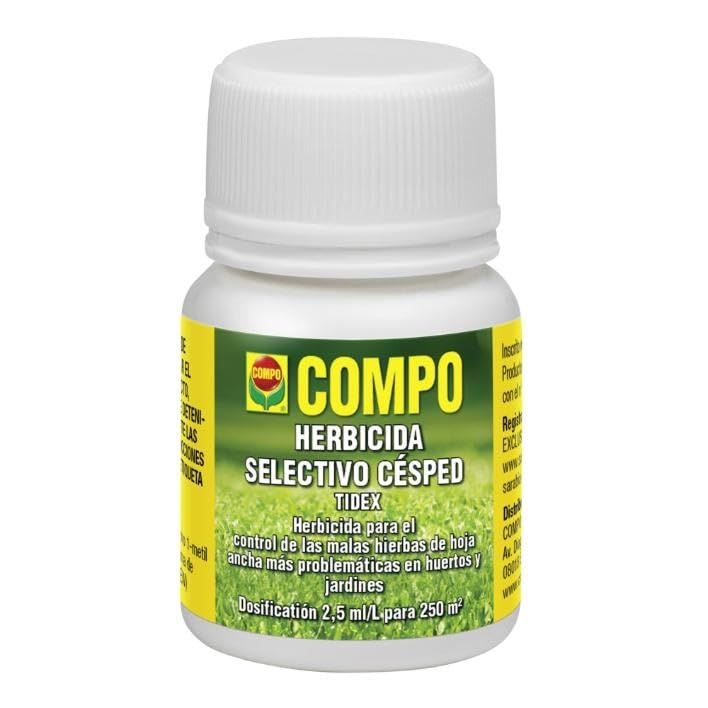 Compo Herbicida Selectivo para Césped Tidex 25 ml - Dosis para 1 mochila de 15 L