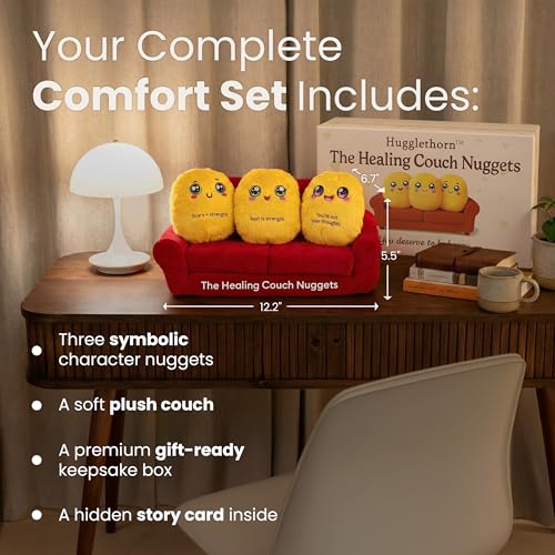 Image of Healing Couch Nuggets - Emotional Support Nuggets Plush Set for Adults & Teens, Emotional Support Plush & Plushies with Story Card & Gift Box, Meaningful Desk Decor & Encouragement Gift