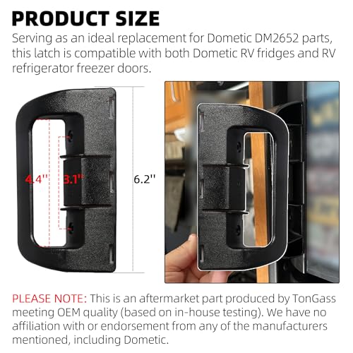 Image of TonGass RV Refrigerator Fridge Upper and Lower Door Handle