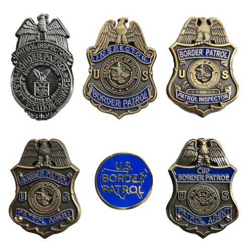 BL1-09B CBP US Border Patrol 6 Piece Historic Through The Years Honor First Lapel pin Set