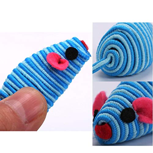 TEHAUX 12PCS Brinquedo Do Gato Do Rato-Corda Elástica Rato Brinquedo Teaser Gato Brinquedo Do Rato C
