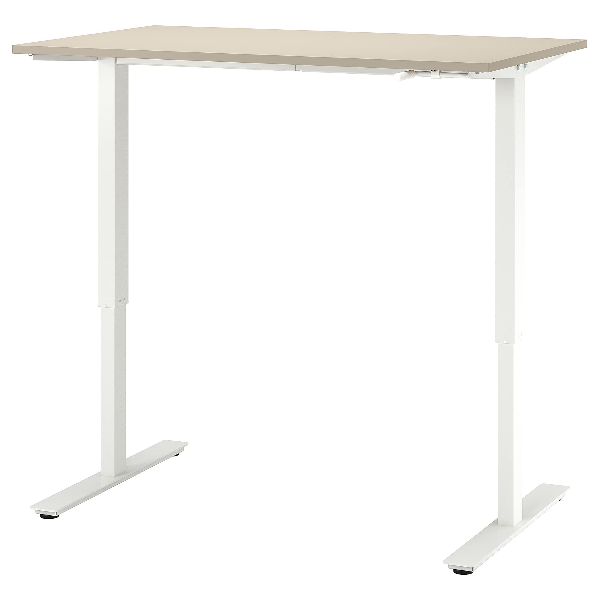 IKEA TROTTEN Schreibtisch-Sitz/Ständer, 120 x 70 cm, beige/weiß