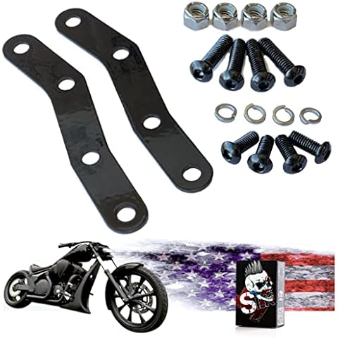 SLK-Customs Honda Fury Front Fender Relocation Kit - Stainless Steel Bracket for Aggressive Style Upgrade and Easy Installation - Compatible with Honda Fury (Black) Cover