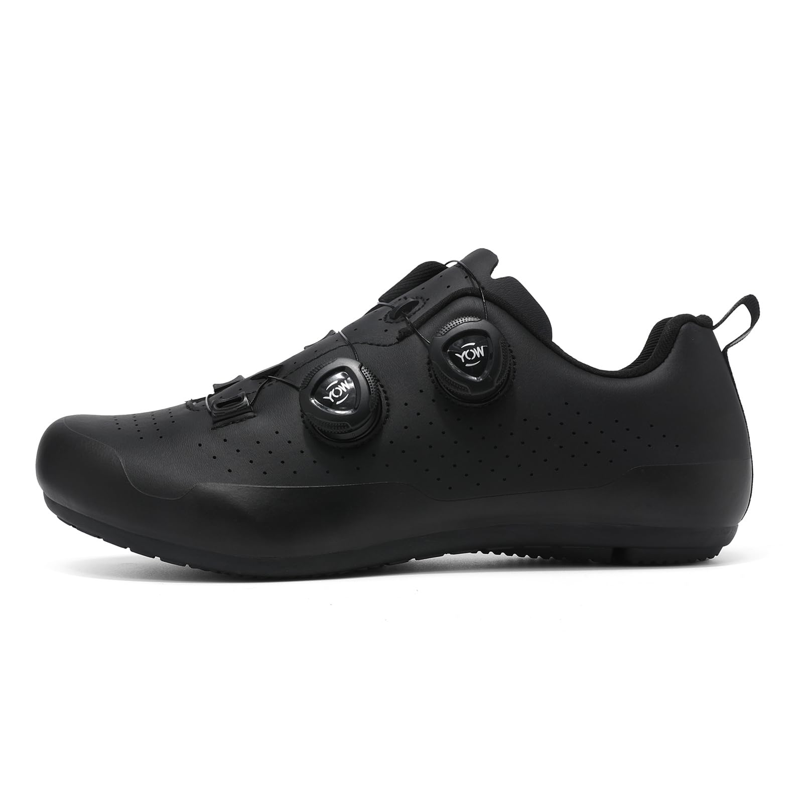 JiuQing Męskie buty rowerowe bez blokady antypoślizgowe do jazdy na rowerze w pomieszczeniach i na świeżym powietrzu,Black,41 EU