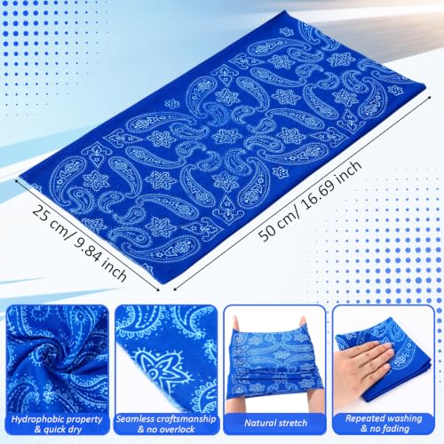 Image of Tarpop 12 /30 Pcs Neck Gaiters Scarf Elastic Wrap Headband Sweat Absorbing Bandana for Women Men Sports Yoga Running