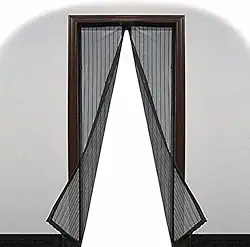 Cortina Tela Mosquiteiro com Fechamento Magnético para Portas e Janelas 1,90 x 1,13 - Proteção Eficiente Contra Insetos e Mosquitos