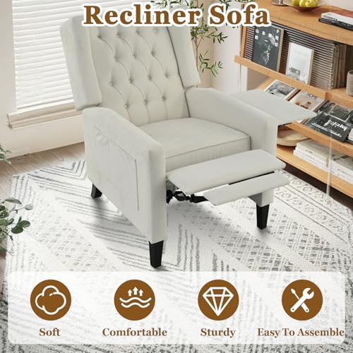 Sillón Plegable Beige con Mesita y Puertos USB miniatura 6