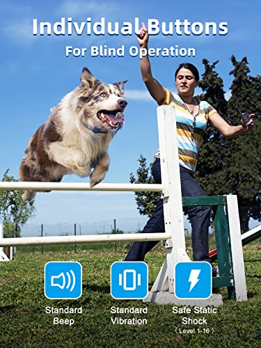 Image of Bousnic Dog Training Collar with Remote - 4000ft Waterproof Dog Shock Collars 2 Dogs for Large Medium Small Dogs Rechargeable E Collars for Dogs Training with Beep Vibration Humane Shock(1-16) Mode