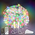 ROADAYLY 131FT 400LED Outdoor Rope Lights Plug in Waterproof, Multicolor Indoor String Lights 8 Modes with Timer Remote Control Christmas LED Rope Lights for Bedroom Patio Fence Patio Pool Decoration