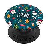 Bonbons Gingerbread Accessoire Joyeux Noël sur Sarcelle PopSockets PopGrip Interchangeable