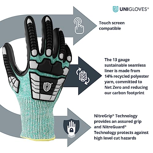 NITREX 295RP 5 works of Impact Protection Work Safety Gloves, NitreGuard® Technology · NitreGrip® Technology - Image 3