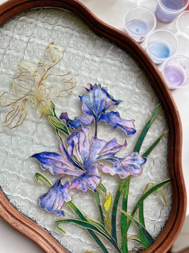 Cloisonne Filigree Enamel Paint by Numbers Kit All in One with Tools DIY Craft Starter Set for Adults and Beginners Easy Instructions Hobby for Adults Teens Elderly Handmade Home Decor Gifts