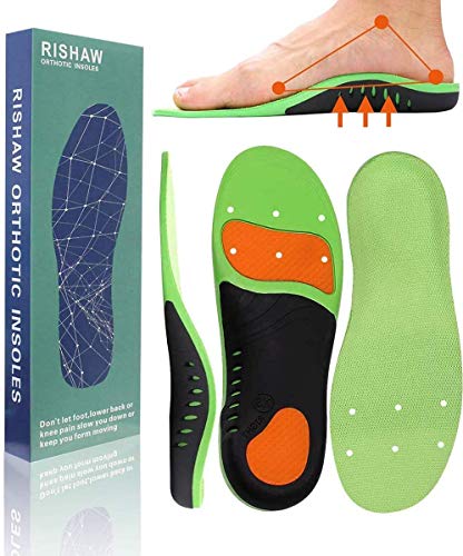 Plantar Fasciitis Arch Support Insoles for Men and Women Shoe Inserts - Orthotic Inserts - Flat Foot - Running Athletic Gel Shoe Insoles (Green Breathable, Small(Pack of 2))