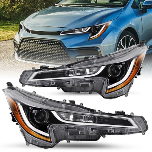 Image of JSBOYAT Headlight Assembly Compatible with 2020 2021 2022 Toyota Corolla L/LE/LED Projector Headlight Passenger and Driver Side